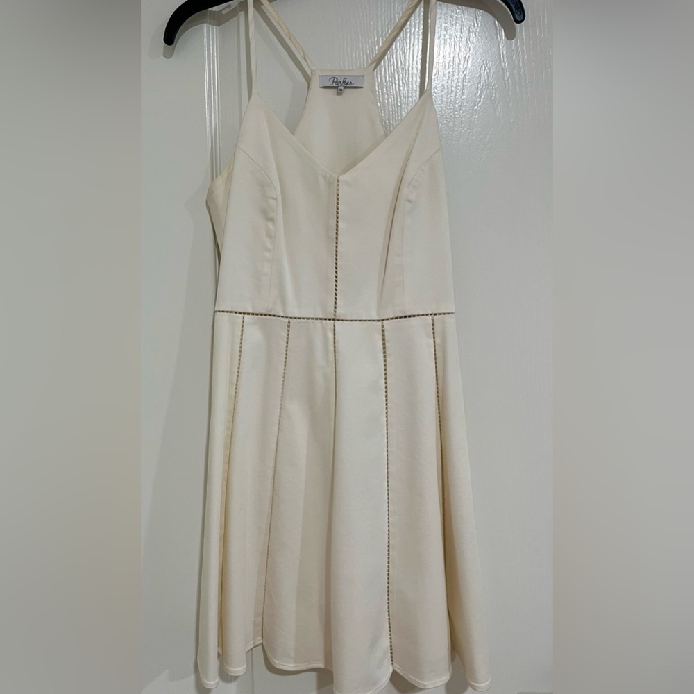 White/Cream Ruffle Mini Dress